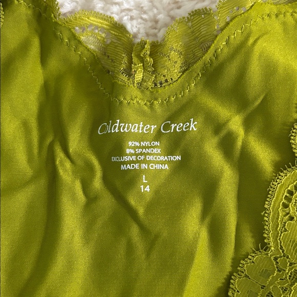 Coldwater Creek Lace-trim Tank Top - Picture 2 of 4